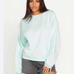 Volcom Light Blue Crewneck Top